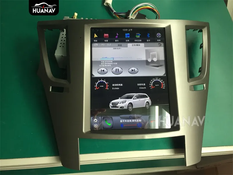 Top Tesla style 10.4" Big screen Android6.0 Bluetooth SatNav Car Video CD player GPS navigation for Subaru Legacy Outback 2009-2014 7