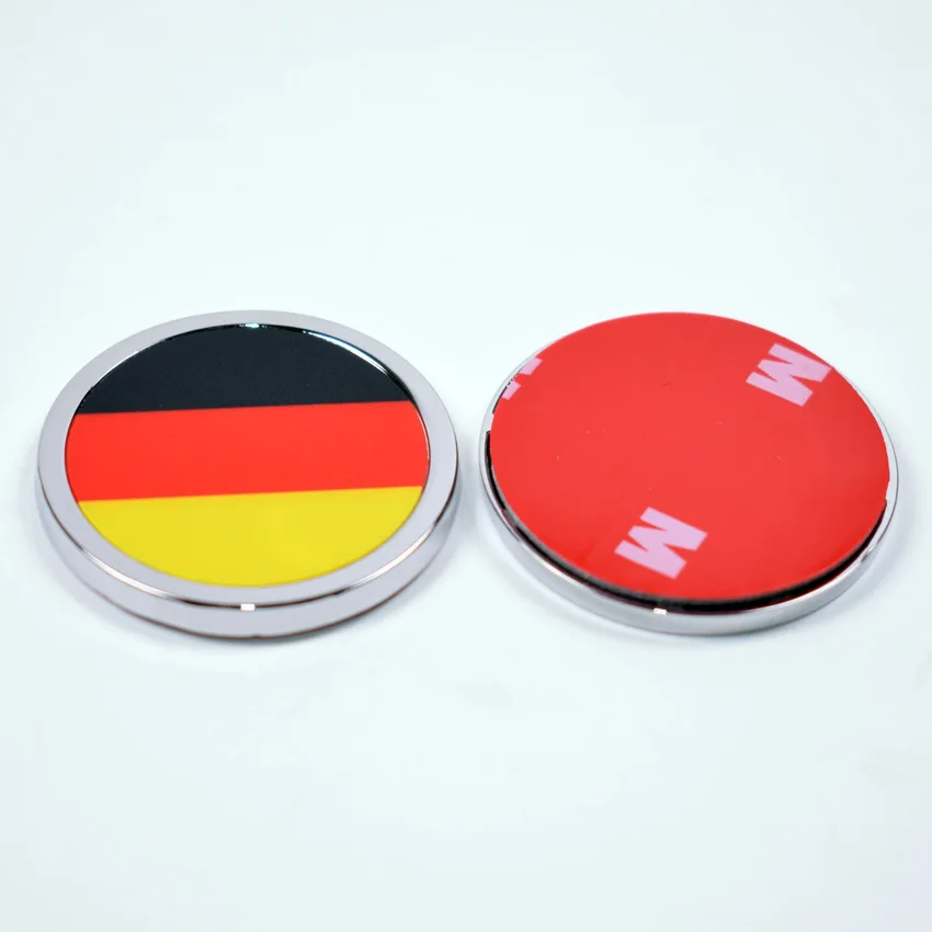 ##BUY 2Pcs lot Auto Germany German Flag Car Fender Tail Trunk Emblem Badge Sticker For Volkswagen Golf Jetta Car styling Universal