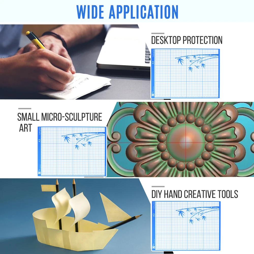 A3 режущий сменный коврик, стандартный клейкий коврик с измерительной сеткой для силуэта Камея режущий плоттер машина