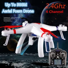 Пена Радиоуправляемый Дрон V353 2.4 г до 500 м НЛО с 2MP 720 P камеры дополнительно отношение провести Безголовый режим выстрел ракеты RC Quadcopter RTF