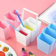 3 в 1 мойка емкость для ручек комбинированный пигмент водорастворимый порошок акварельный складной ведро Искусство Набор портативный держатель ручки