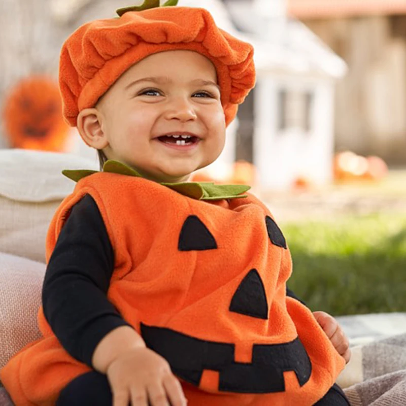 

Halloween costume for kids Newborn Baby boy Girl Pumpkin Tops Outfit Party Fancy Dress Clothes Cute children Clothing 0-3T