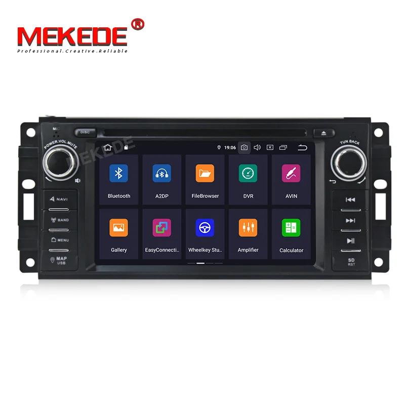 Top MEKEDE 6.2" Android 9.0 Octa Core Car Radio DVD Player GPS Navigation for JEEP Patriot Liberty Wrangler Compass DODGE Chrysler 3