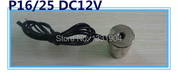 

2pcs/lot P16/25 Round Electro Holding Magnet DC12V, DC solenoid electromagnetic, mini round electro holding magnet