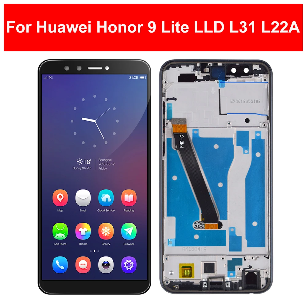 ЖК-дисплей для Huawei Honor 9 Lite ЖК-экран LLD-AL00 LLD-AL10 кодирующий преобразователь