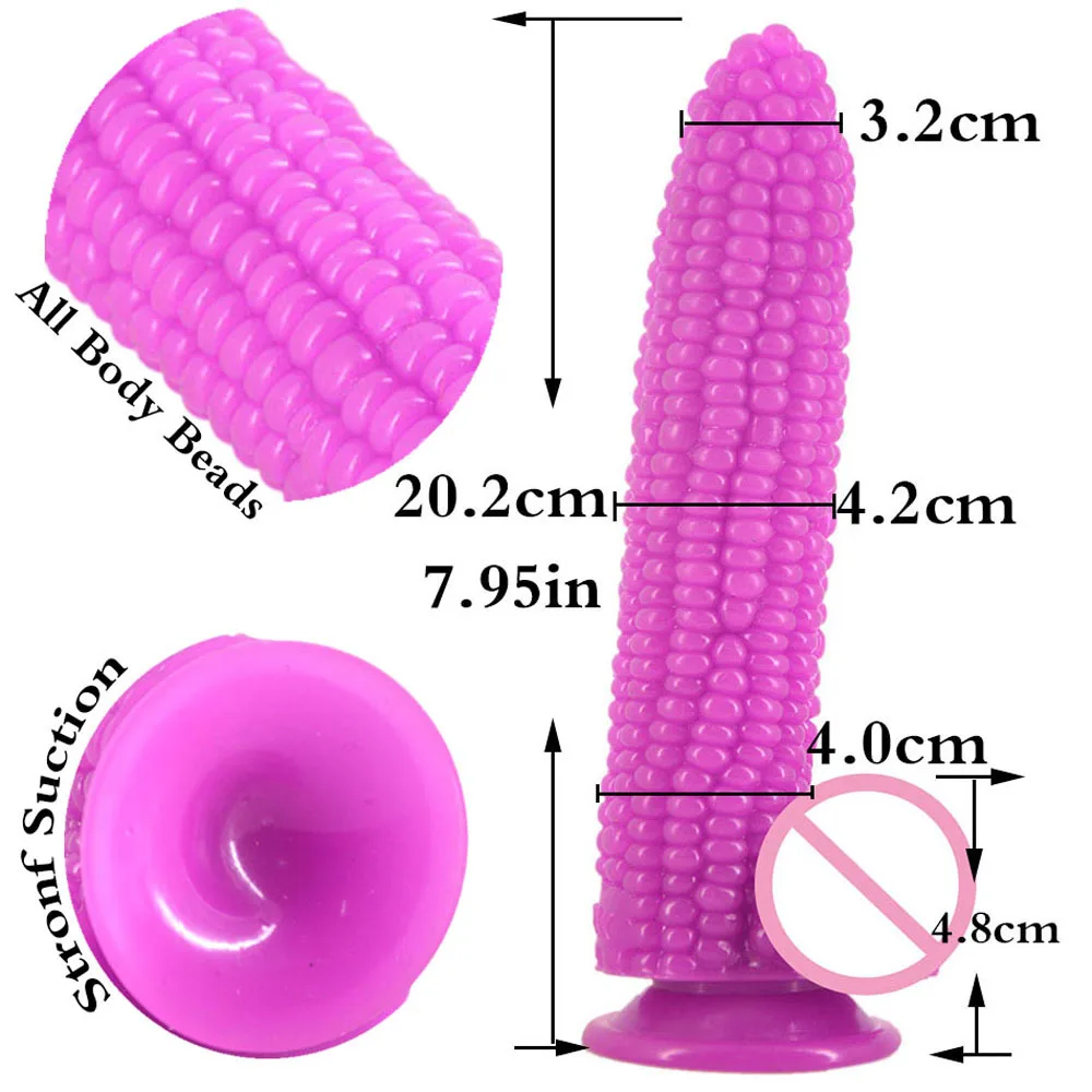 Фаллоимитатор с присоской FAAK Corn Design секс игрушки для женщин овощами G spot массаж