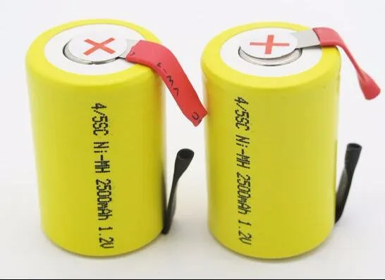 4/5SC 2500mAh 4/5SC2500mAh 1,2 V Ni-MH аккумулятор 4/5SC2500mAh1. 2V 4/5 SC 2500mah аккумуляторные батареи ноги 10 шт./лот