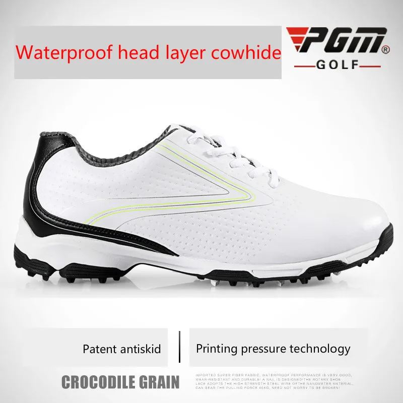 

Golf shoes PGM 3D press male Golf breathable waterproof leather sport leisure shoes