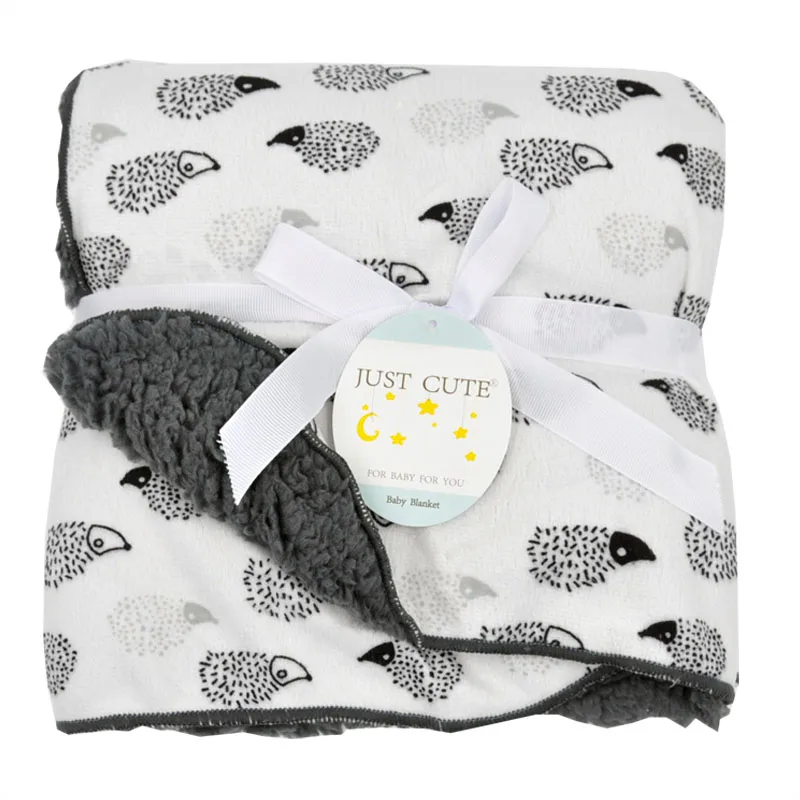 JUST CUTE Baby Blanket Newborn Plush Baby Swaddle Stroller Wrap Super Soft Nap Receiving Blanket Animal Manta Bebe Cobertor Bebe (2)