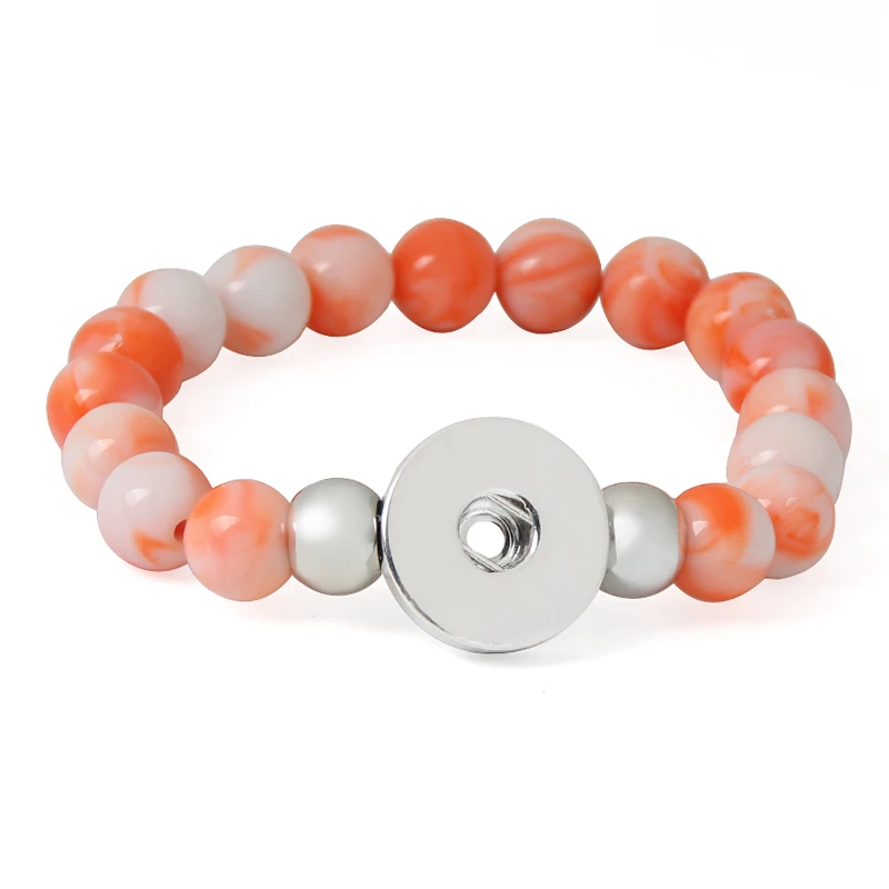 Silicone Pression Bracelet Multi Couleur 18mm Charmes Bracelet Pression Bijoux