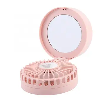 

Air Conditioner Portable Mini Folding USB Rechargeable Fan with Makeup Mirror Desktop Handheld Fans Air Conditioning fan