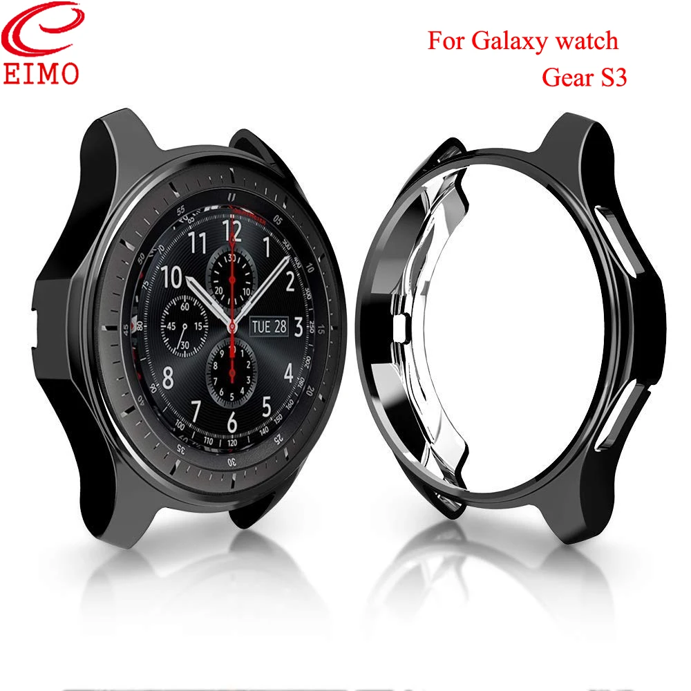 

EIMO Gear S3 Case for samsung Galaxy watch 46mm frontie Smart watch band TPU All-Around Protective shell cover Accessories