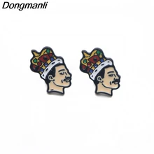 P3079 20 пара/лот певица группа музыкального искусства Фредди Меркьюри пирсинг для уха шпильки стильные серьги для женщин эмалированные Серьги вентиляторы