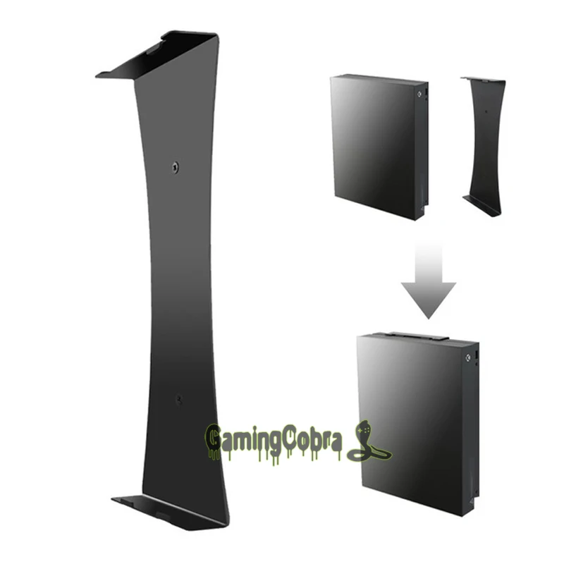 Harga Hitam Tegak Vertikal Berdiri Dinding Bracket Berdiri Holder untuk Xbox One X Permainan Konsol
