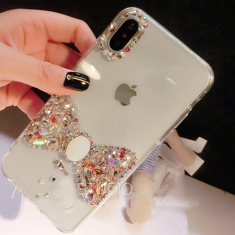 

For Sony Xperia Z1 Z2 Z3 Z4 Z5 L1 L2 M4 M5 E5 C4 C5 Bling Rhinestone case Diamond Bow Cover