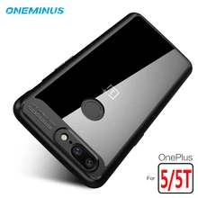 for OnePlus 5T Case, Full Protective Slim TPU & Acrylic Transparent Back Cover Case for OnePlus 5 plus Shockproof Clear Case 5 t