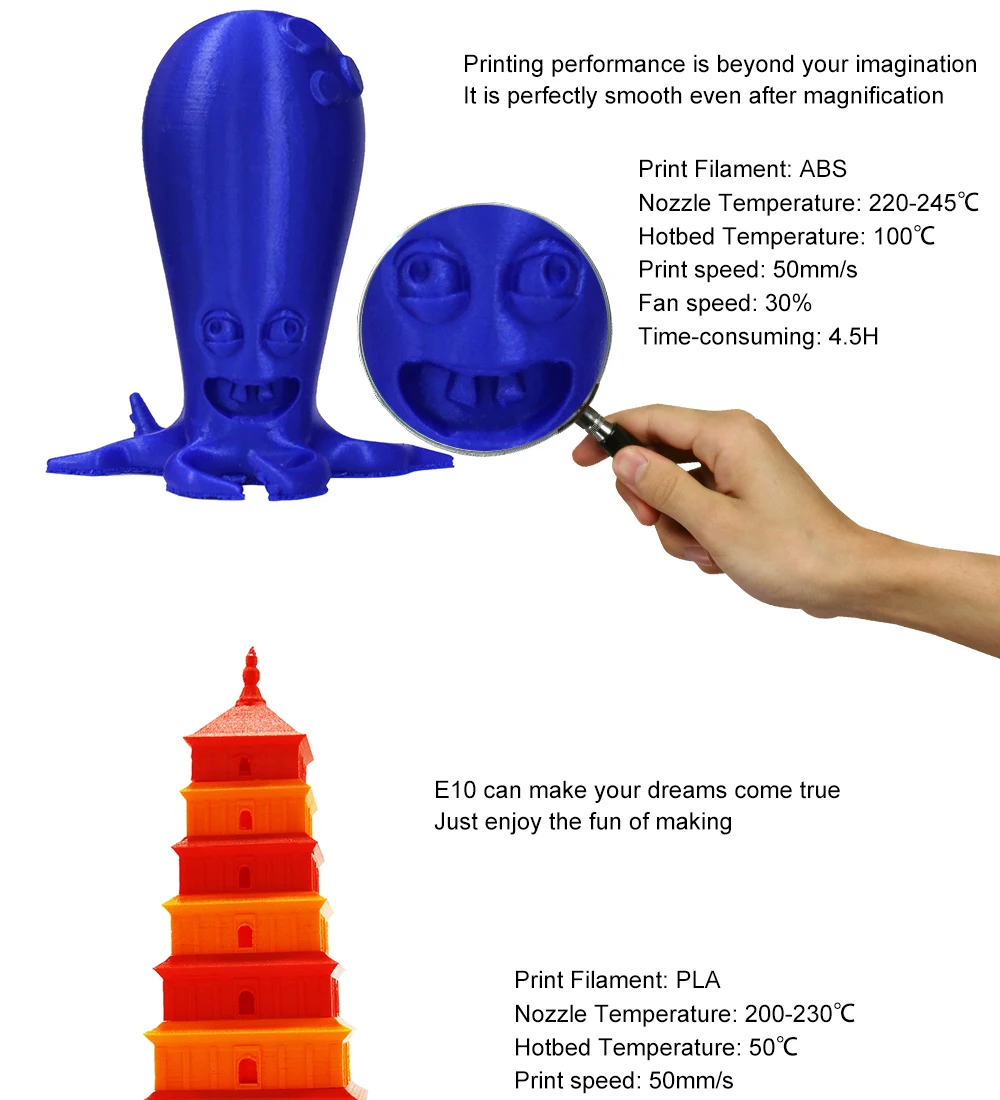 Anet E10 E12 3d принтер DIY большой размер печати высокая точность Reprap Prusa i3 imprimante 3d принтер комплект с PLA нитью печати