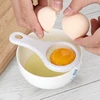 Séparateur d'œufs en silicone | Séparateur d'œufs blanc et jaune avec support en silicone, séparateur d'œufs à aspiration, outil de cuisson, outil de cuisson aux œufs ► Photo 3/6