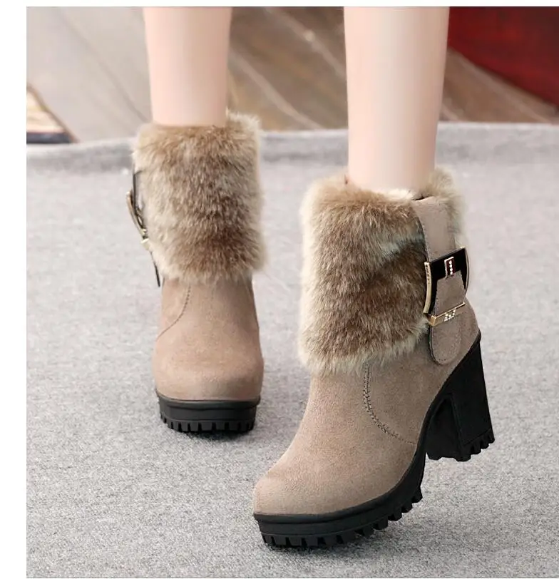 Новый 2017 Для женщин зимние сапоги для улицы, которые хорошо сохраняют тепло теплая меховая обувь теплые женские ботинки из
