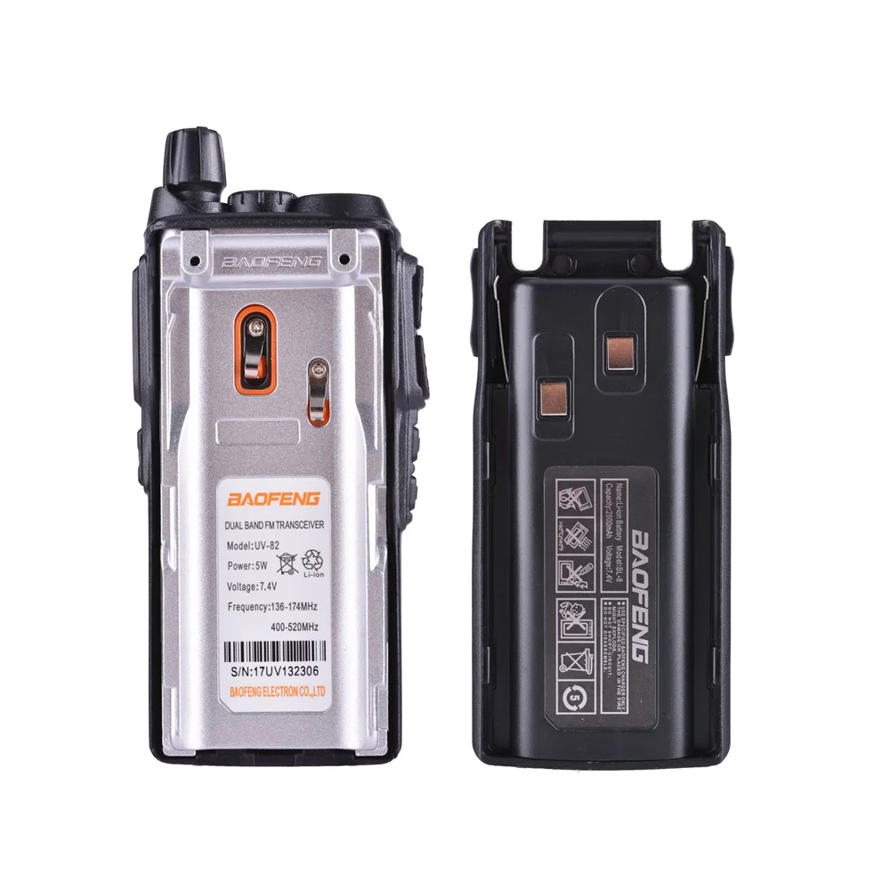Best Price G5I3M 100% Baofeng UV 82 Walkie Talkie Dual Band Ham Radio Intercom UV82 Zwei Weg Radio VHF UHF Tragbare Jagd Hf Transceiver UV 82