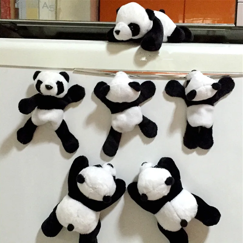 

1pc Lovely Soft Plush Panda Refrigerator Magnet Sticker Children Birthday Gift Festival Tourism Gifts Souvenir Easy To Clean