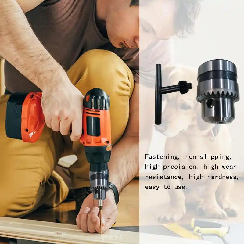 Electric Angle Grinder Chuck Conversion Holder Power Drill Convert Adapter+Key