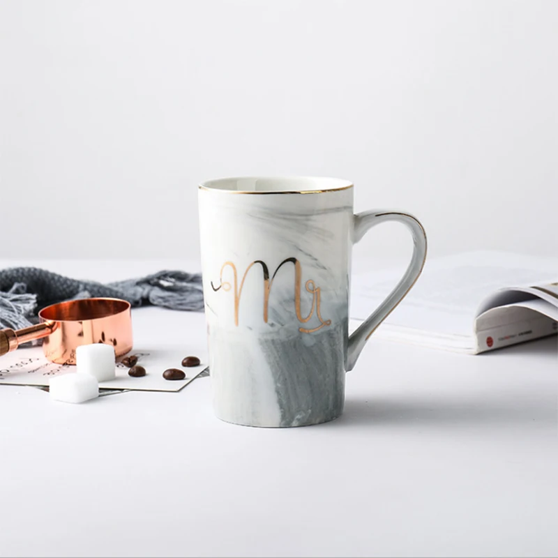 Керамическая кружка позолоченный Фламинго молоко чай кофе кружки с ложкой ручкой Бытовая офисная чашка подарок для пары