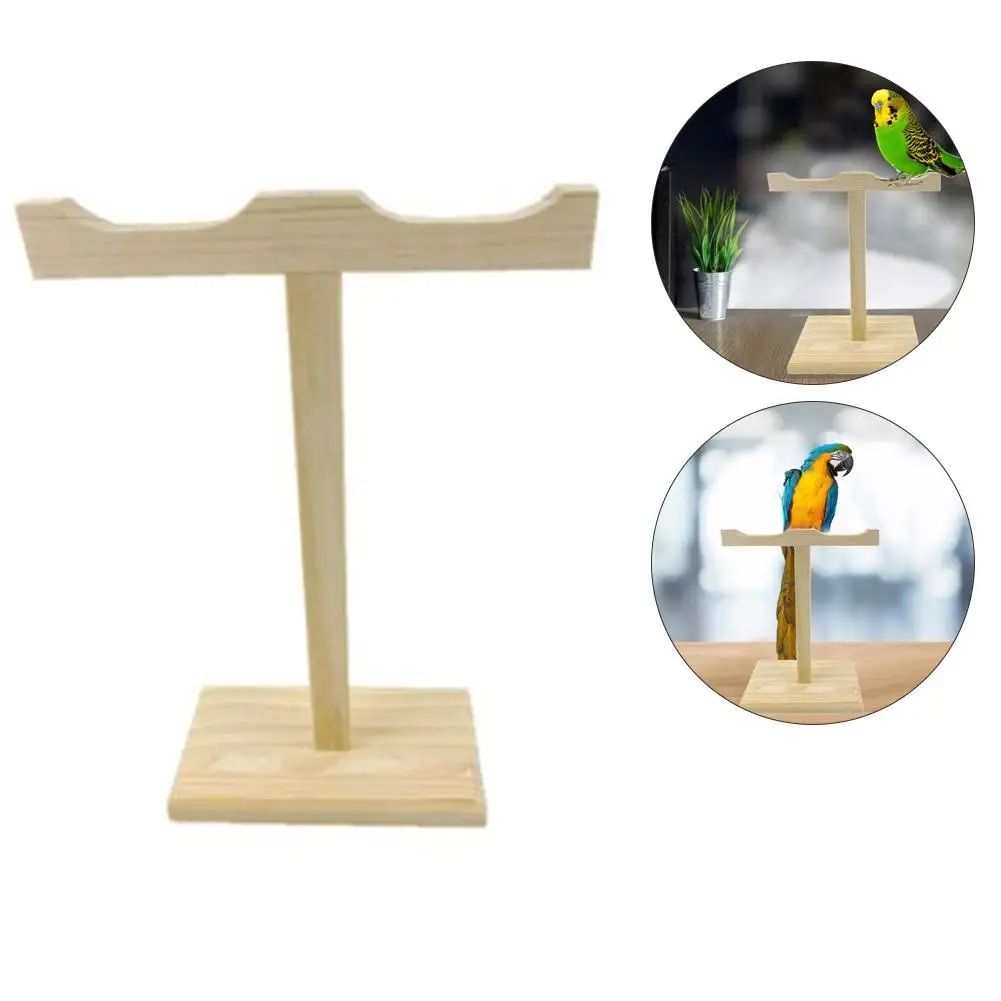 Wooden Parrot Square Perch Stand Pole Ladder Bird Climbing Hanging Frame Training Stand Birdcage Accessories Bird Supplies