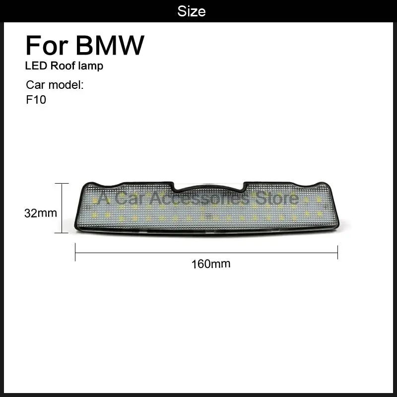 2 шт. свет номерного знака для автомобиля, пригодный для BMW 5 серии F10 F11 2009 на 44 Светодиодный светильник на крышу, передняя лампа Canbus без ошибок