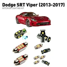  Led interior lights For Dodge srt viper 2013-2017  9pc Led Lights For Cars lighting kit automotive bulbs Canbus 
