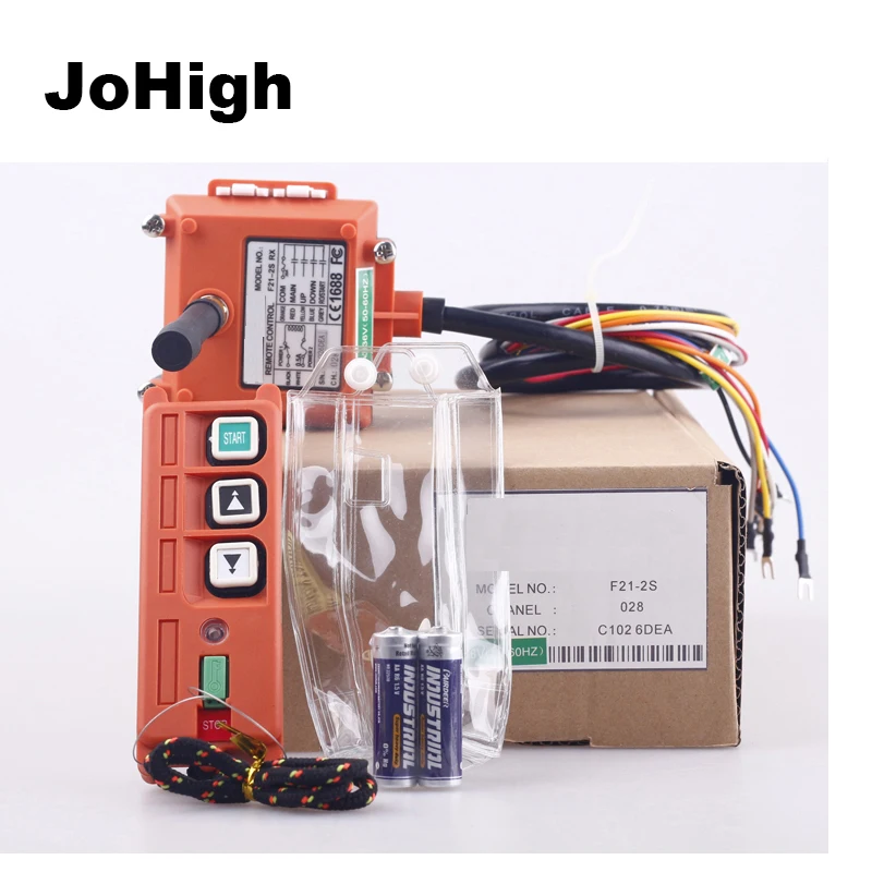JoHigh 380 В 220 В 36 В 24 в промышленный беспроводной кран дистанционное управление переключатель F21-2S 1 передатчик+ 1 приемник