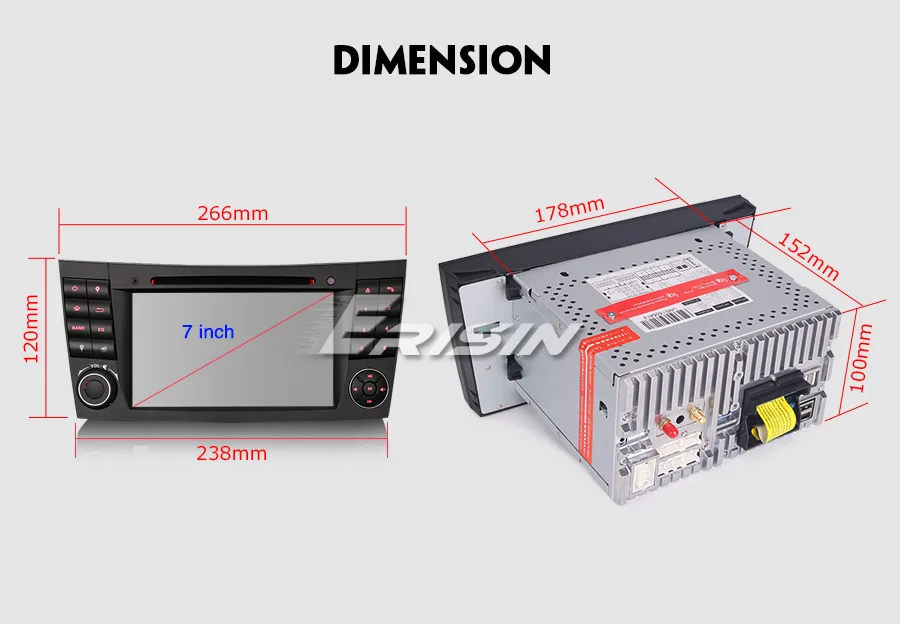 Discount 7" Android 9.0 Pie OS Car DVD Multimedia Navigation GPS Radio for Mercedes-Benz E-Class W211 2002-2009 & G-Class W463 2005-2010 24
