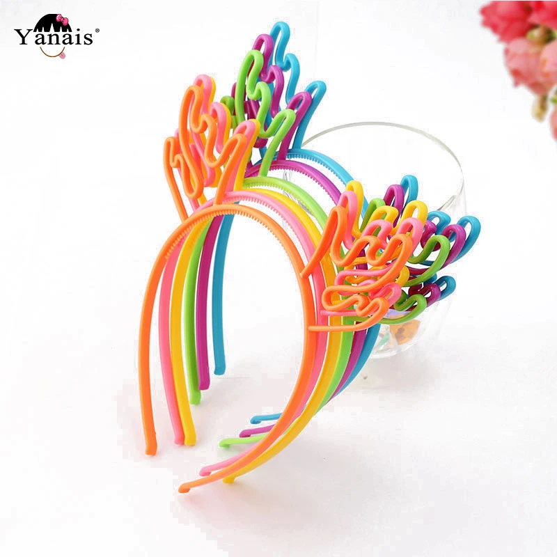 

Christmas Hair Accessories Deer Horn Hairband Plastic Comb Hair Band Candy Women/Kids Bezel Hoop New Year Headband Decoration