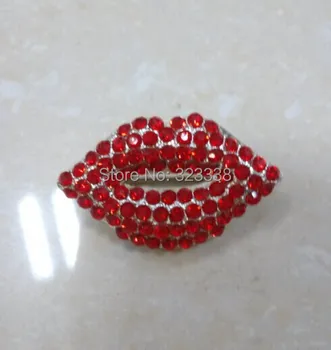 

Valentine's day Rhinestone Red Lip Pendant