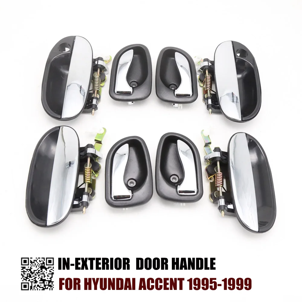 8 шт. хромированная внутренняя наружная дверная ручка для HYUNDAI ACCENT 1995 1996 1997 1998