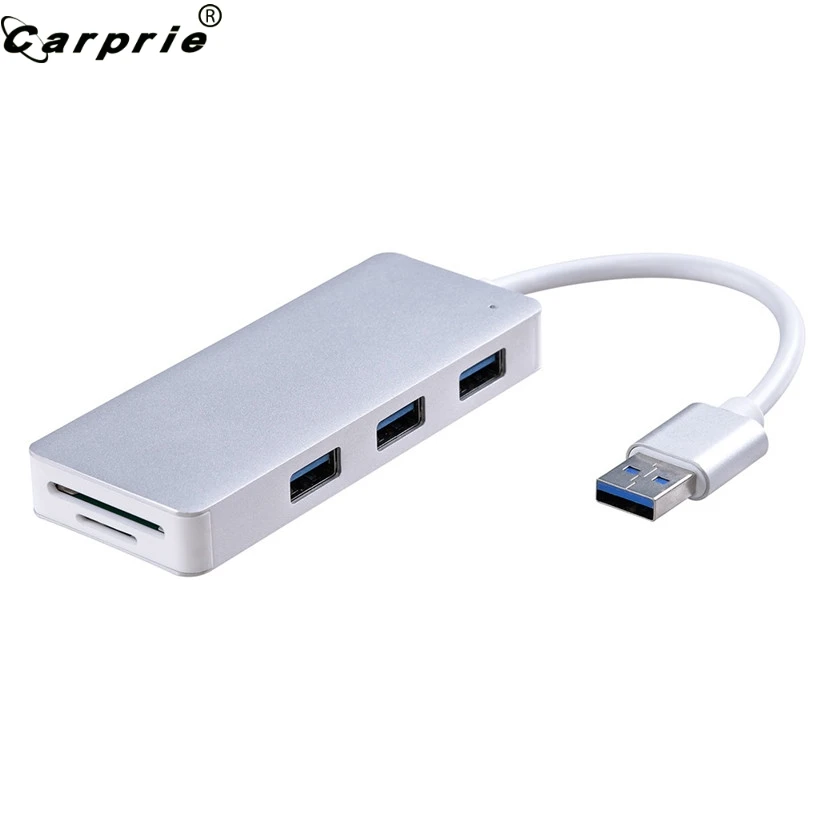 CARPRIE высокоскоростной USB3.0 концентратор сплав USB кард-ридер концентратор 3 порта SD TF карта адаптер комбинированный концентратор разделитель для ПК ноутбук 81205