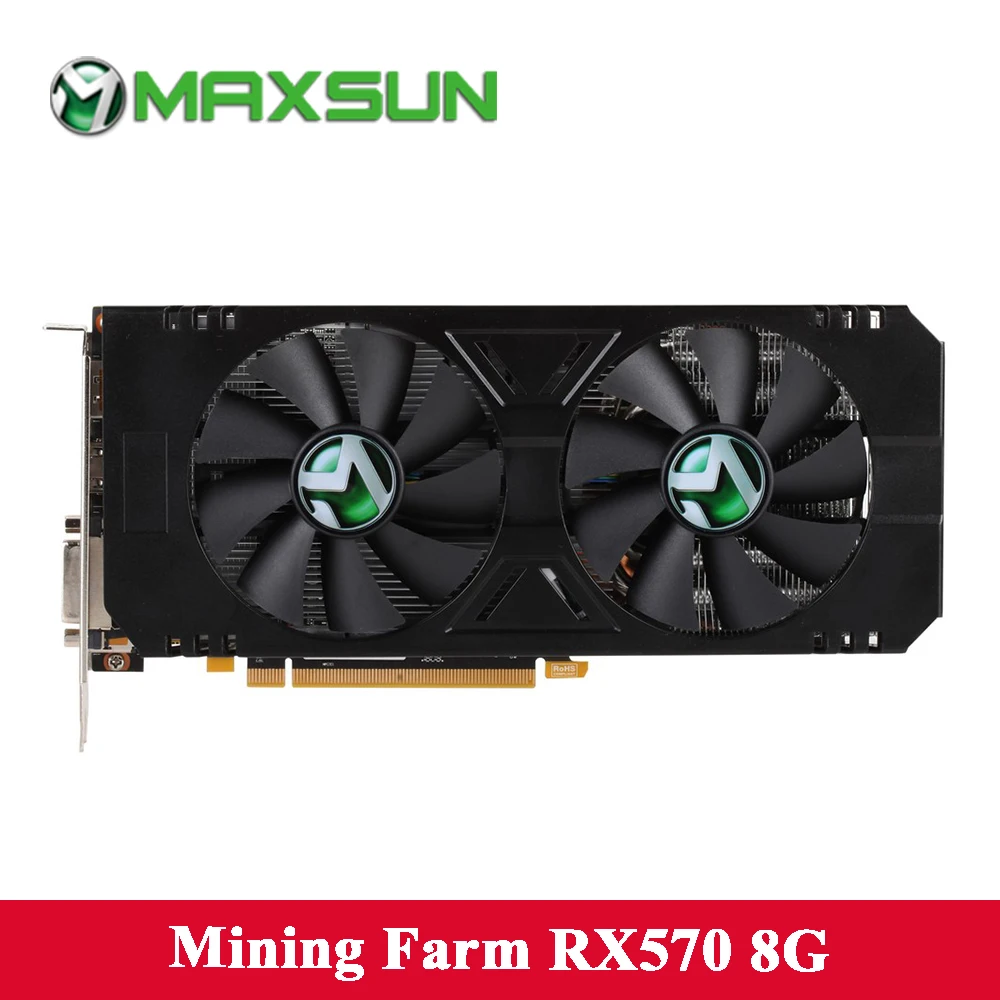 MAXSUN RX570 8 г Графика карты GDDR5 256bit 7000 мГц HDMI + DP DVI * 2 2304 единиц 8Pin 14nm PCI Express 3 0X16 видео