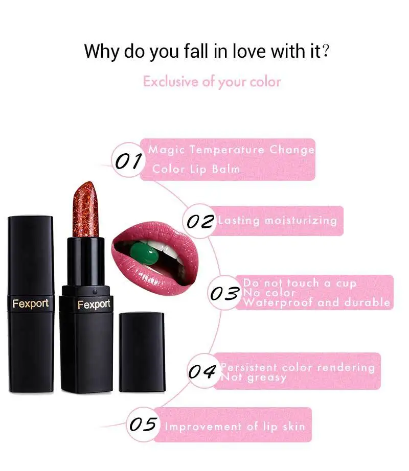 7 colors 1PCS Magic glitter Lipstick Crystal Jelly Temperature Change Color Lip Balm Maquiagem with Glitter lips for Wholesales 7 colors 1PCS Magic glitter Lipstick Crystal Jelly Temperature Change Color Lip Balm Maquiagem with Glitter lips for Wholesales