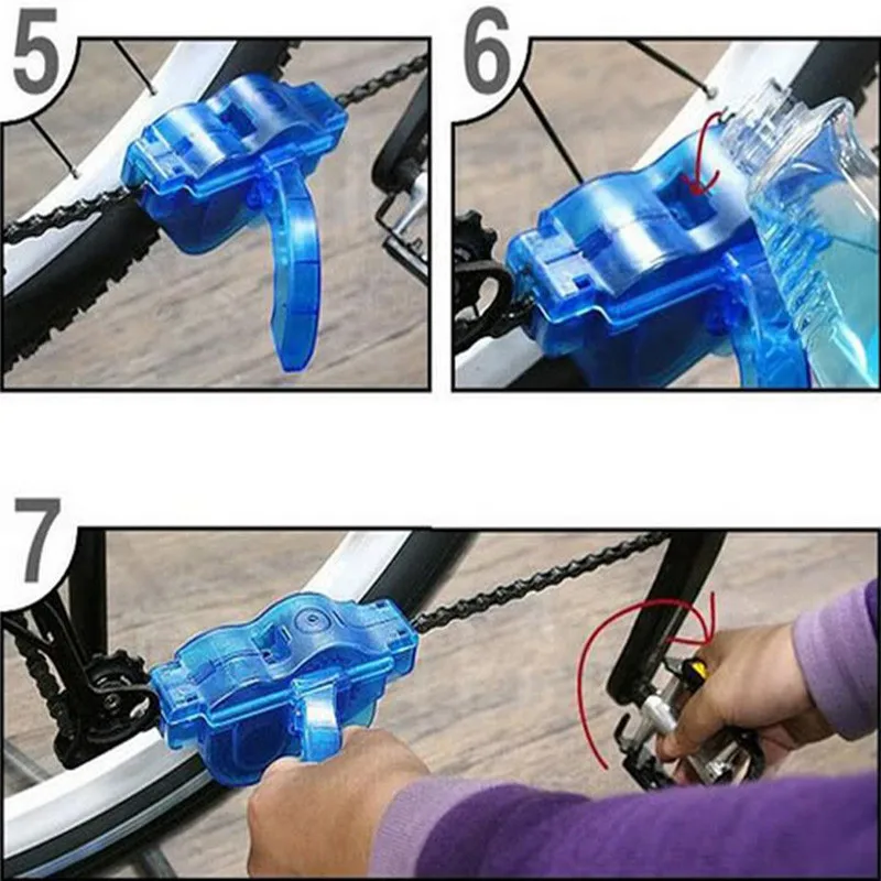 New Style High Quality Convenient Portable Cycling Bike Bicycle 3D Chain Cleaner Machine Brushes Scrubber Quick Clean Tool#8011