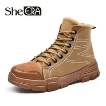 Г. зимняя мужская обувь плюшевые теплые зимние ботинки г. мужские Нескользящие мужские ботинки модные бархатные зимние ботинки для мужчин, парусиновые