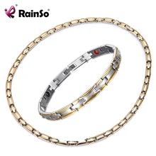 Rainso Ювелирные наборы, здоровое магнитное ожерелье, браслет, наборы для женщин, Био энергия, модная магнитотерапия, голограмма, ювелирные изделия