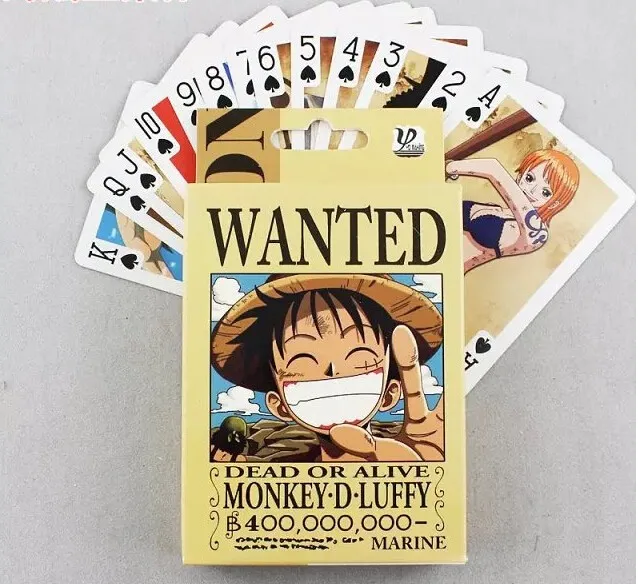 Animation one piece poker cards high quality Japan Anime Poker Wanted