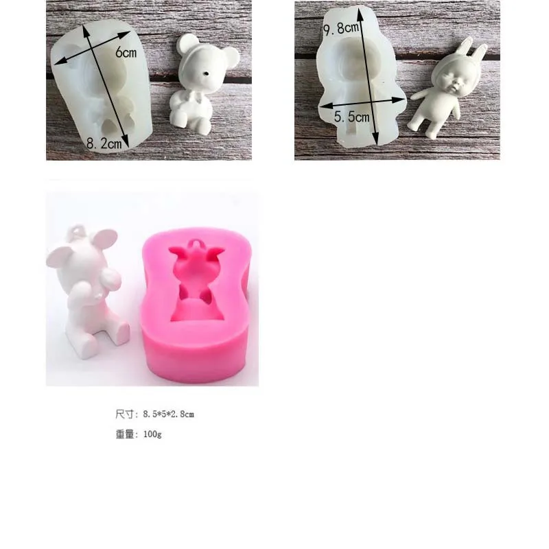 Силиконовая форма для торта Bear/Pig/Rabbit Mousse печенья мороженого помадки конфетная
