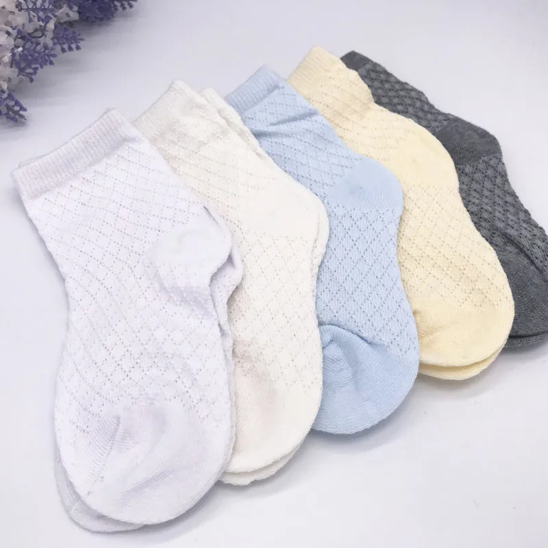 

5pairs/lot Cute Baby Toddler Kids Girls Boys Lace Mesh Thin Soft Cotton Ankle Socks Atws0034