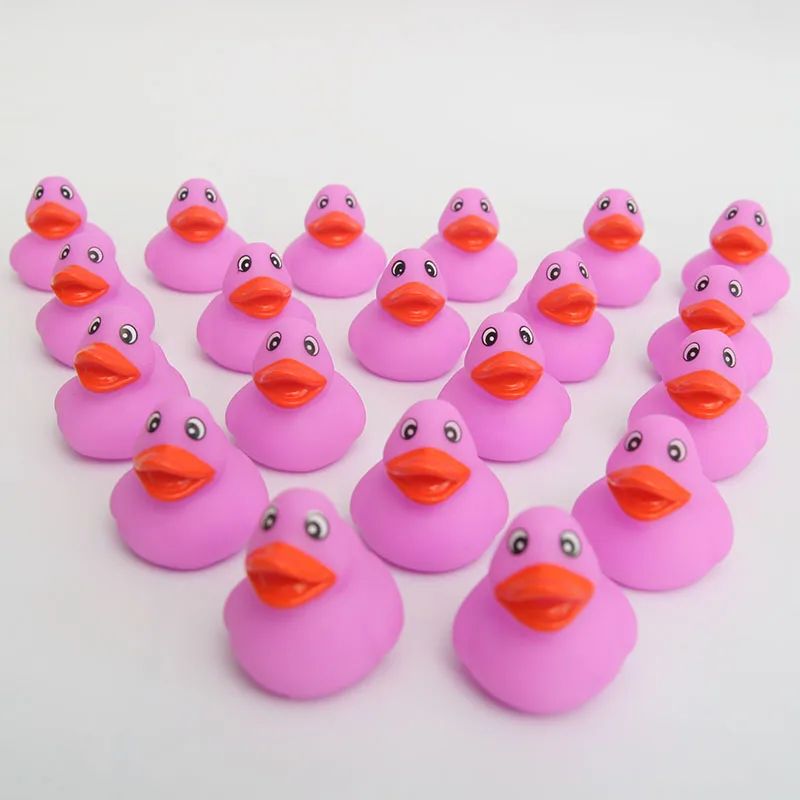 20 pcs Small Baby Kids Squeaky lilac Rubber Ducks Bath Toys Bathe Room Water Fun Game Playing  Boys Girls Toys for Children