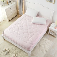 ФОТО beyond pink washed mattress covers high quality quilted bed protection pad thicker mattress protector cover queen/king size 