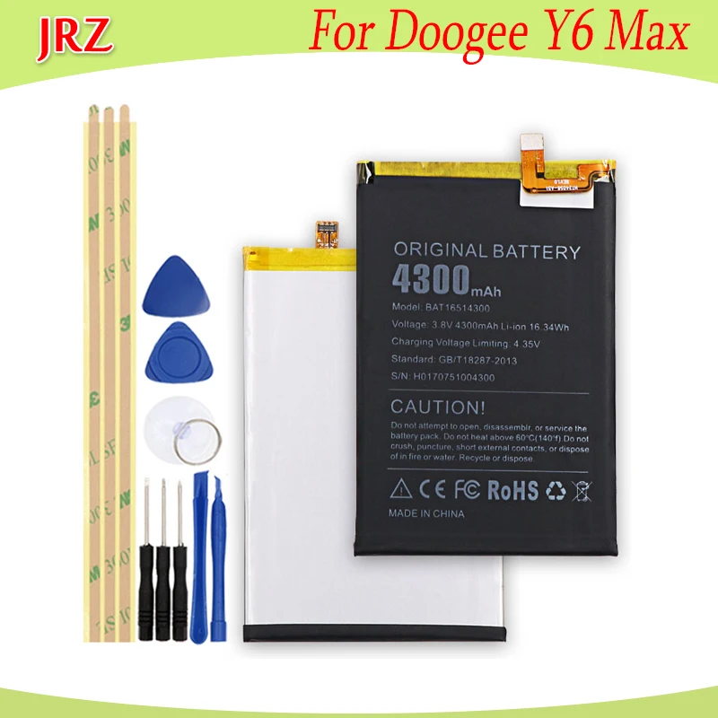 Аккумуляторная батарея 3 8 в 4300 мА/ч с инструментами для Doogee Y6 Max | Мобильные