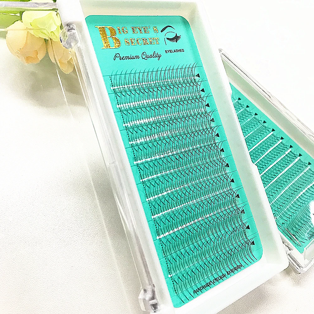 

2D False Eyelashes Russian Volume Eyelash Extension 2D Wimpers Premade Fans Individual Lashes Free Shipping