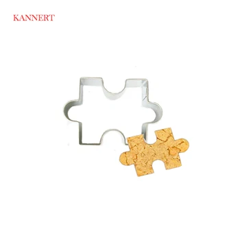 

KANNERT 2pcs Small Puzzle Pieces Shape Cake Decorating Fondant Cutters Tools,Patterns Cake Cookie Biscuit Baking Molds