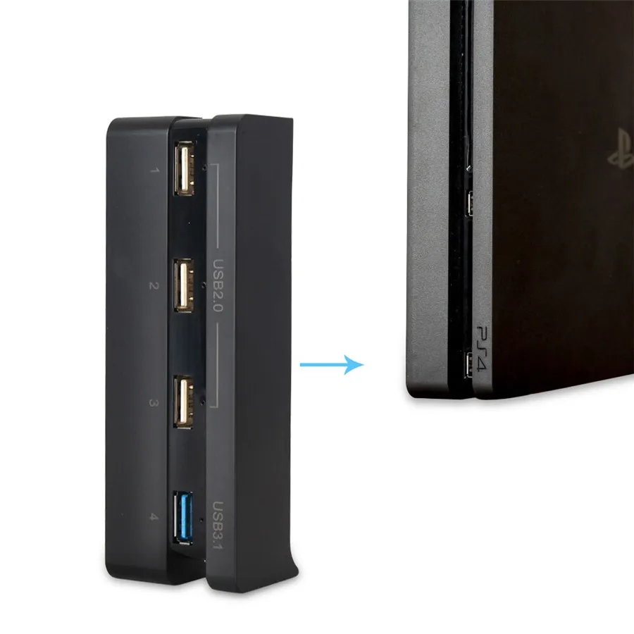 

DOBE Slim USB Hub For PS4 4 in 1 High Speed Adapter 1 USB 3.0 Port 3 USB 2.0 Ports For PS4 Slim Gaming Console Accessories